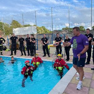 Bovey Pool Lifeguards Train with Fire Service
